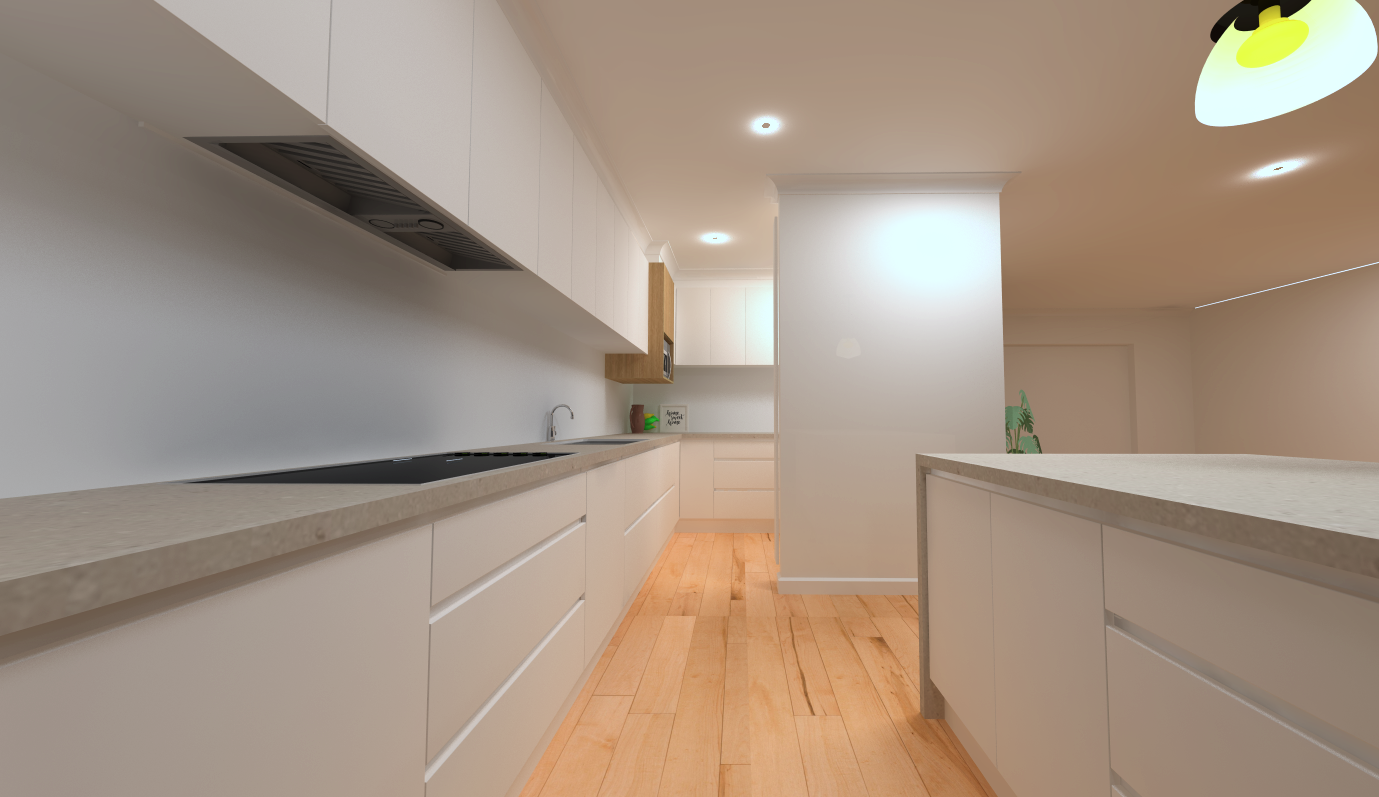 Newly Furnished White Kitchen — Shepparton Vic — Kitchenwise