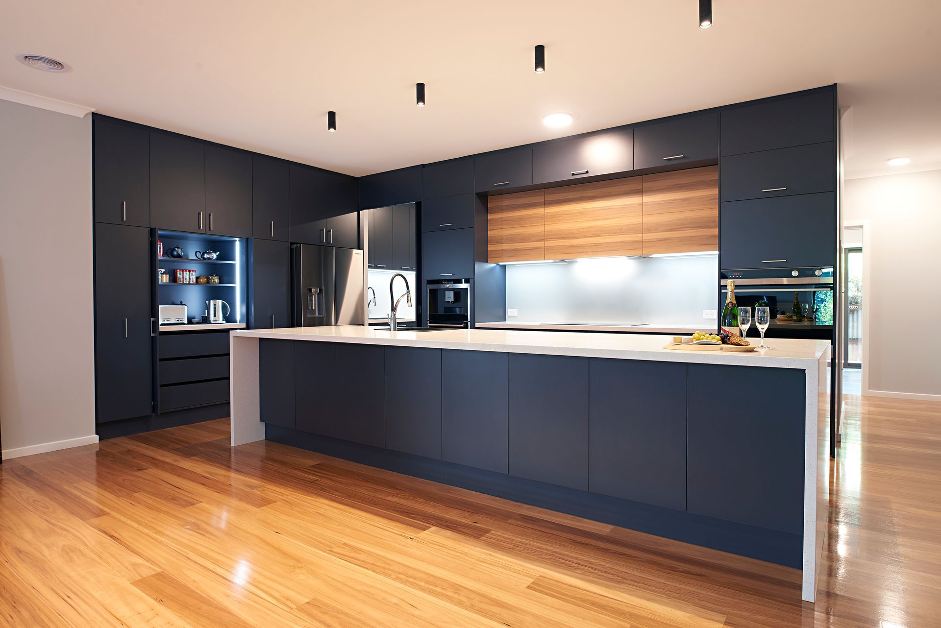 White and Red Kitchen — Shepparton VIC — KitchenWise