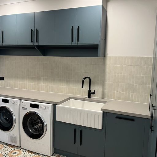 Aesthetic Modern Laundry Room with Sleek Lines and Minimalist Design — Shepparton Vic — Kitchenwise