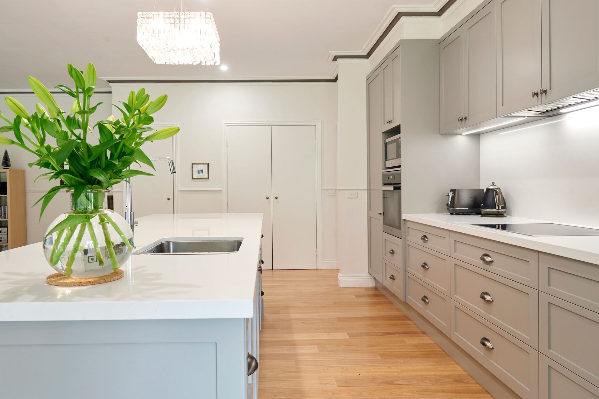 Cozy White Kitchen — Shepparton VIC — KitchenWise