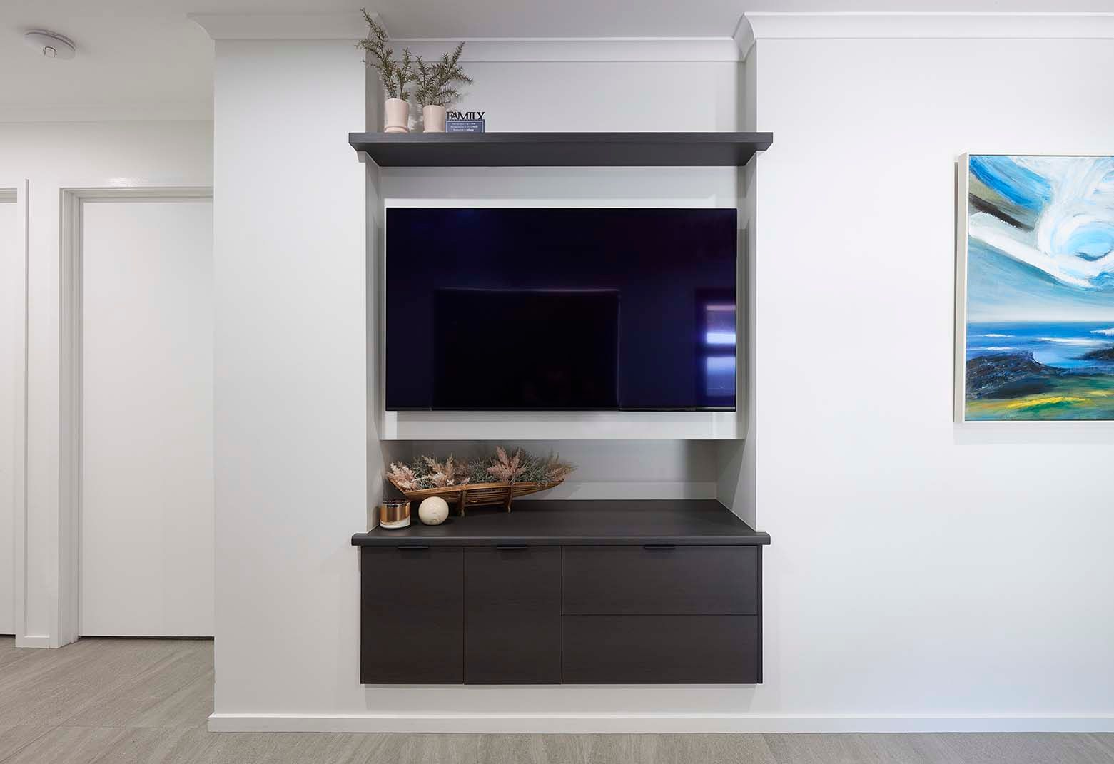 Decorative Wall Units with Elegant Shelving Accents — Shepparton VIC — KitchenWise