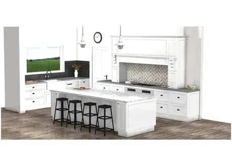 Kitchen With Mantle 3D Design — Shepparton VIC — KitchenWise