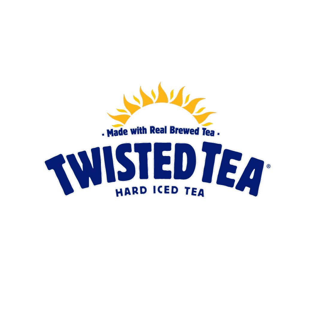 The logo for twisted tea hard iced tea made with real brewed tea