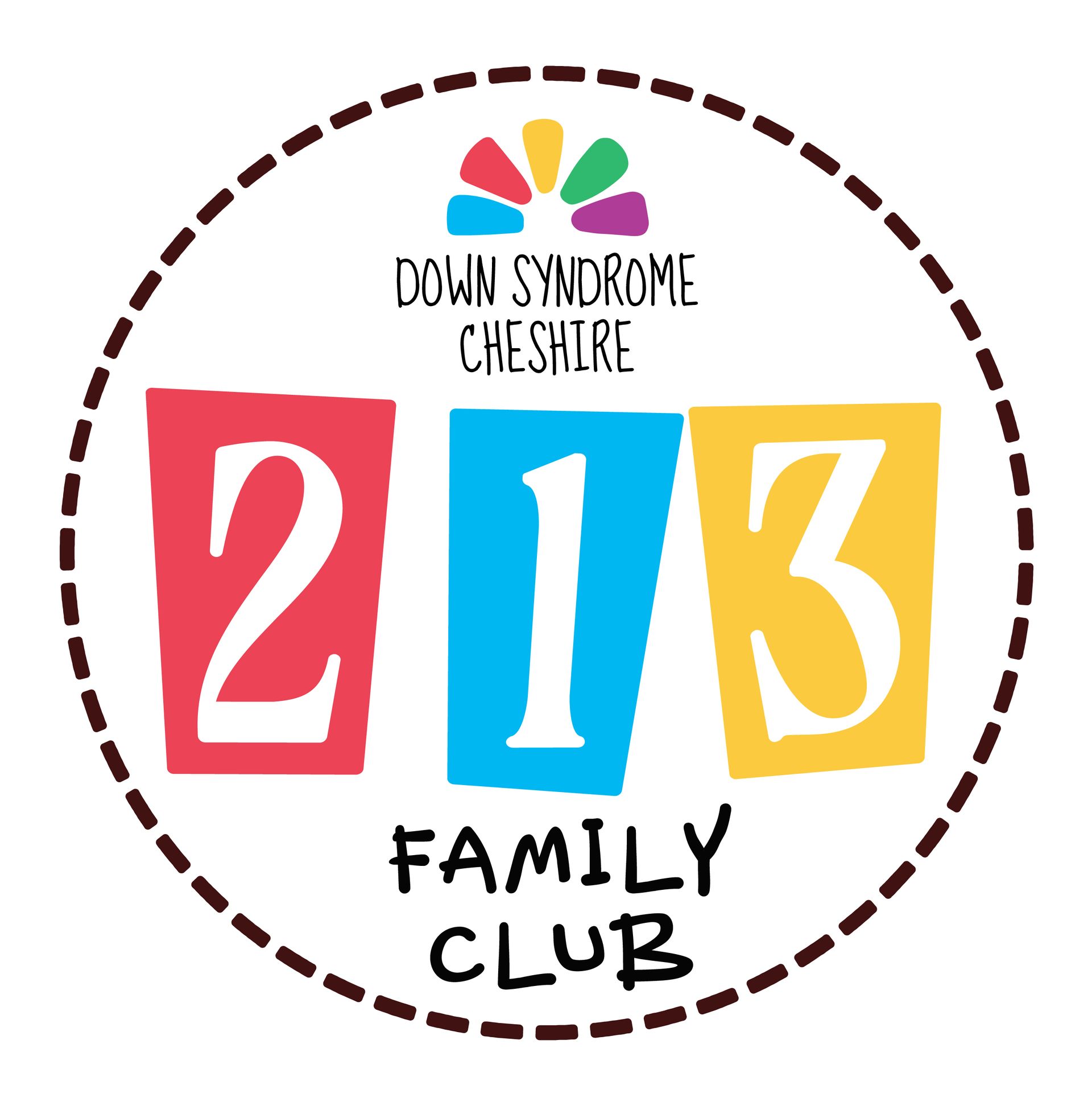 the logo for the down syndrome champions club in cheshire .