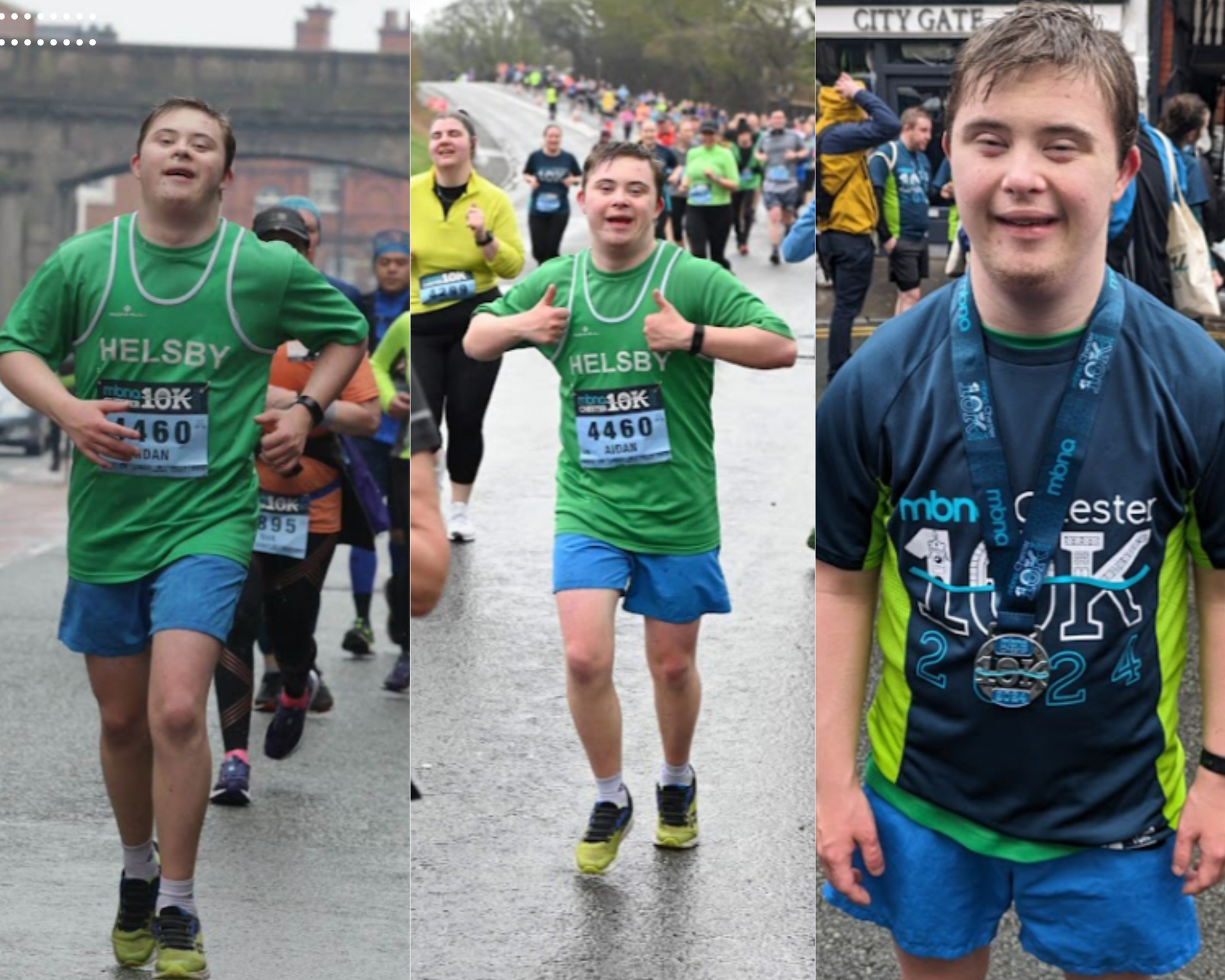 Young man with Down syndrome running Down Syndrome Cheshire
