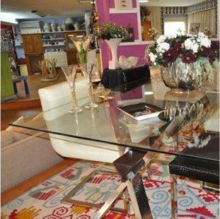 table with wooden base