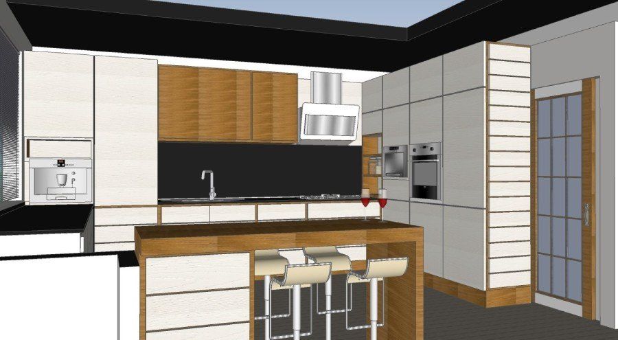 progetto cucina con penisola