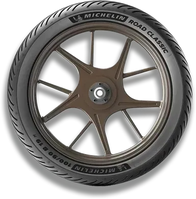 A michelin road classic tire on a white background