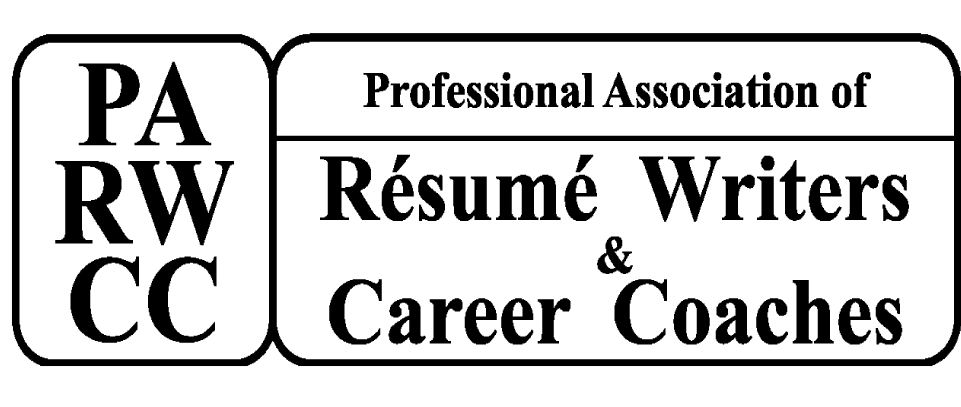 A logo for the professional association of resume writers and career coaches