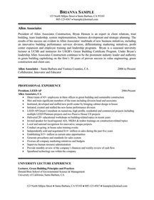 A resume for a woman named briana sample