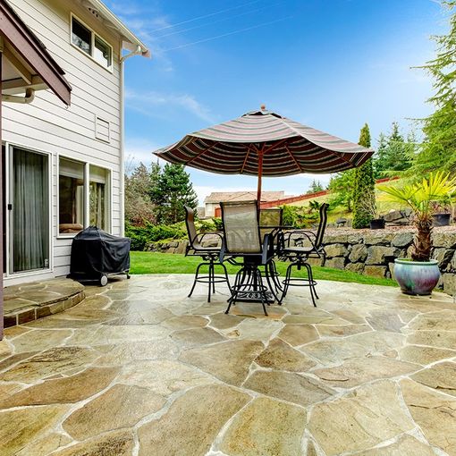 Patio Area With Hardscaping Design