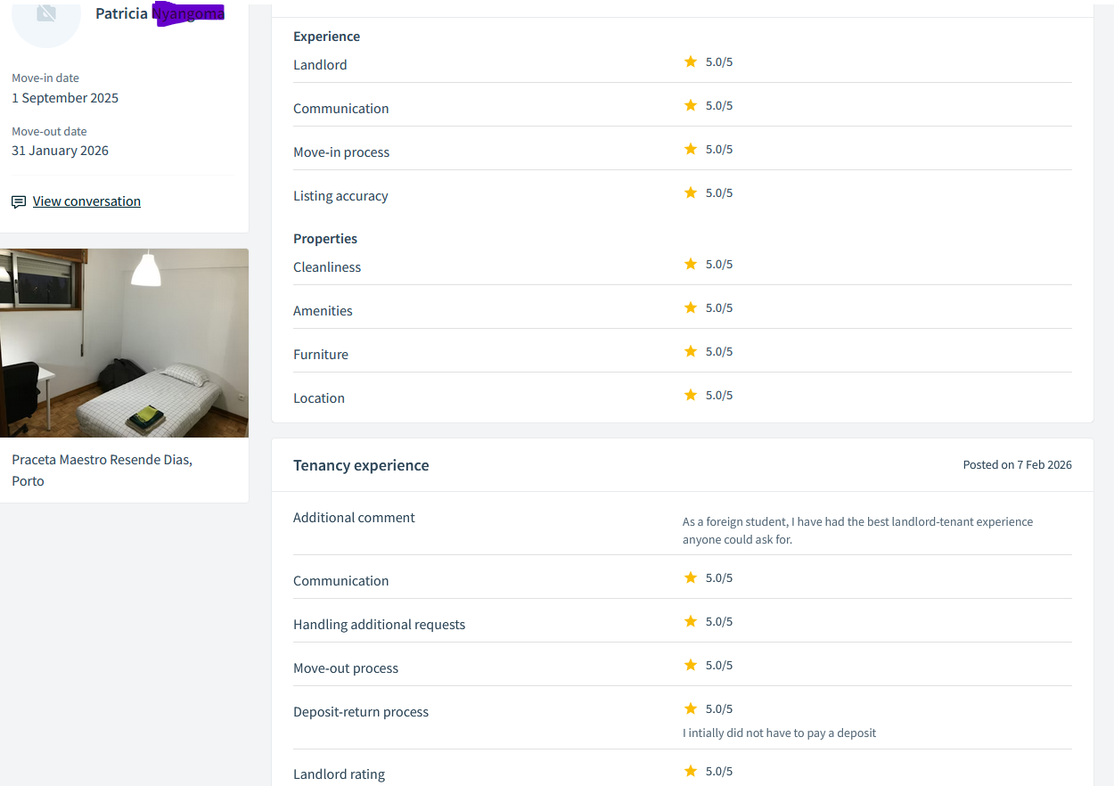 Porto erasmus rooms students