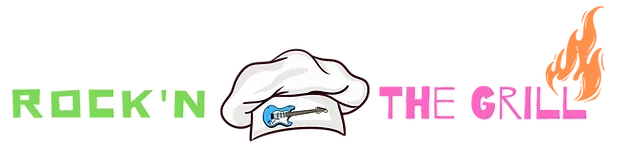 A logo for a restaurant called rock n the grill