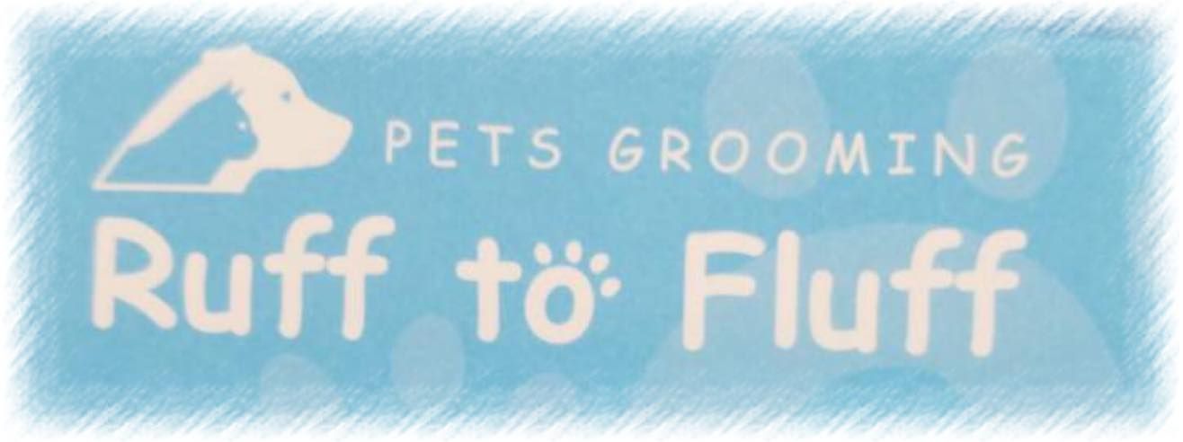 The logo for ruff to fluff pets grooming
