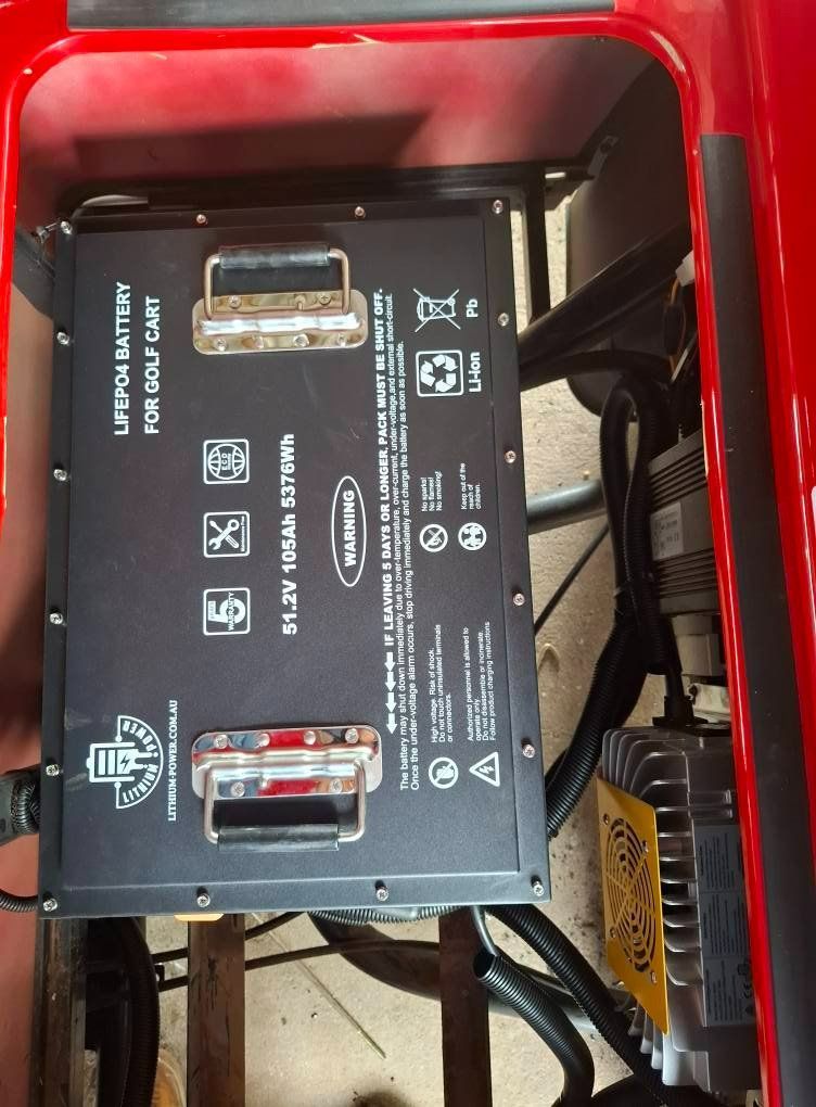 A Box That Says ' Lithium Battery for Golf Cart ' on It — Buggies & Batteries in Gladstone, QLD