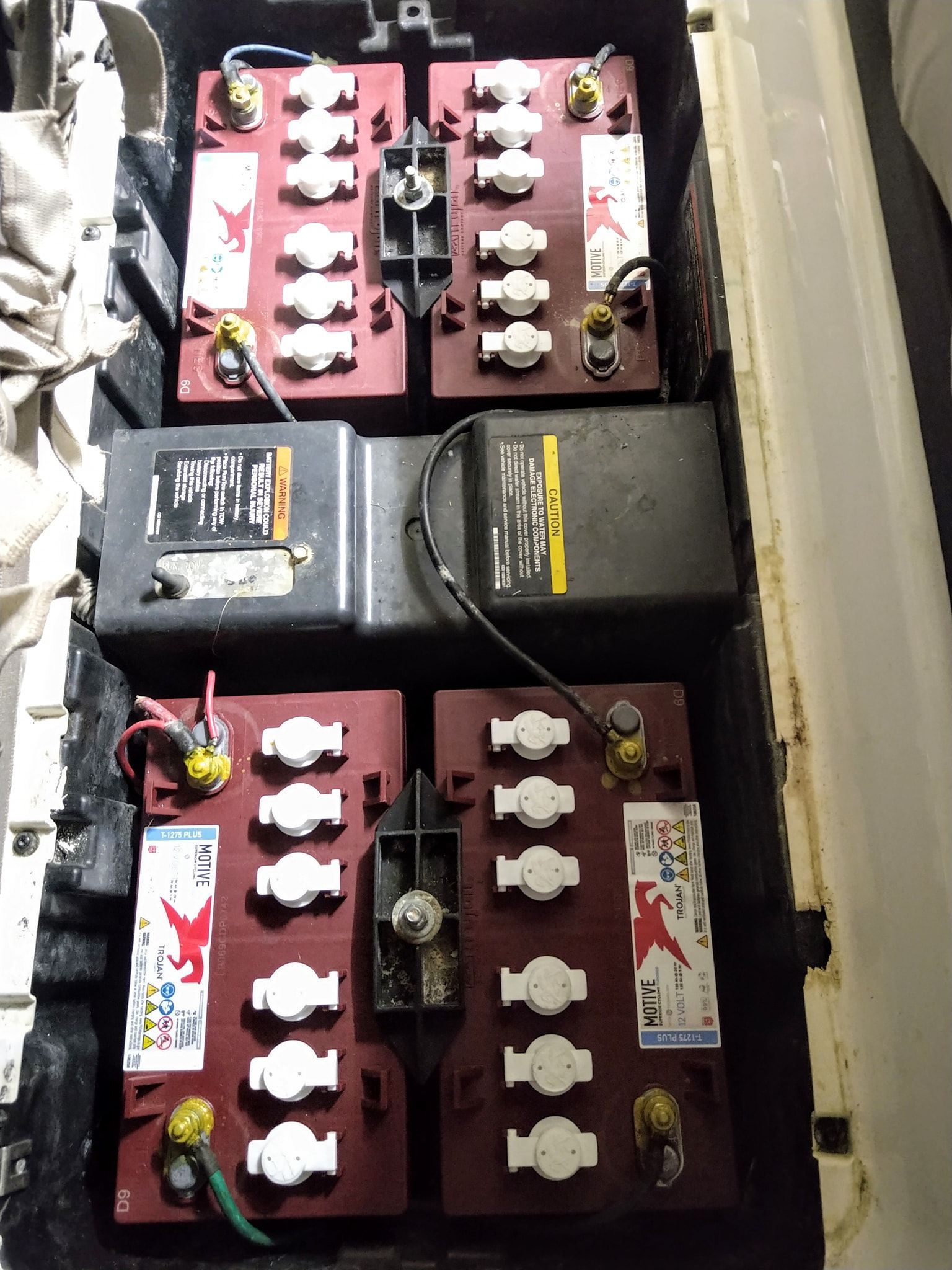 Batteries in a Cart, Arranged in Rows — Buggies & Batteries in Hidden Valley, QLD