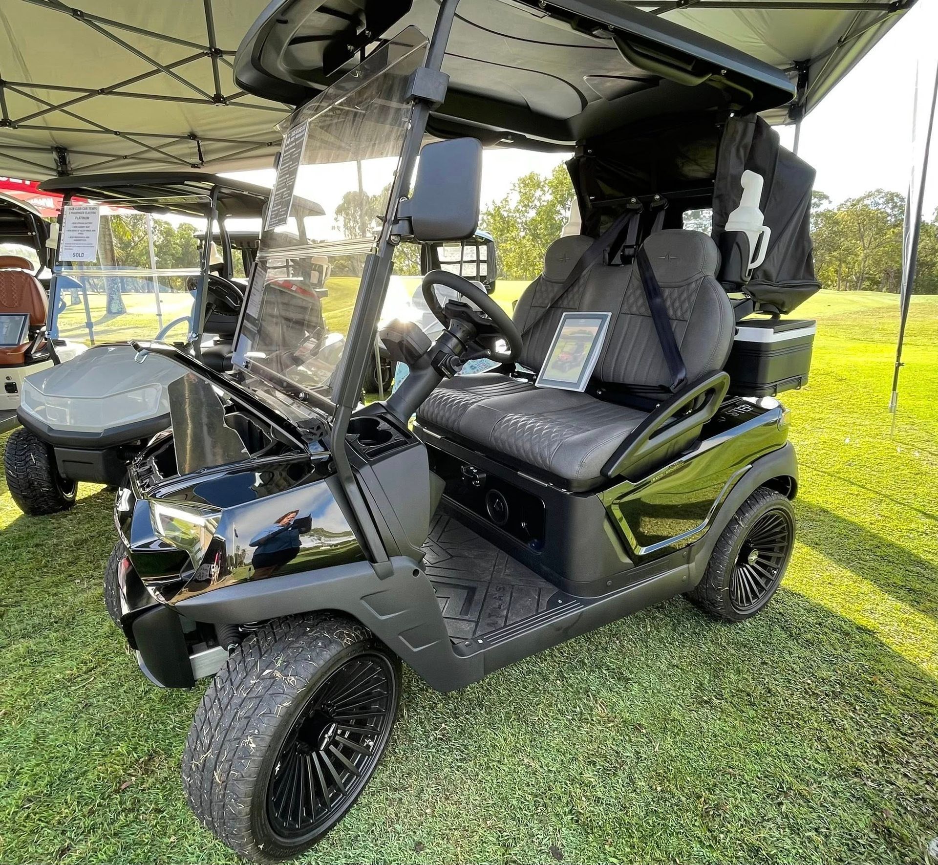 Black Golf Cart With Black Wheels — Buggies & Batteries in Hidden Valley, QLD