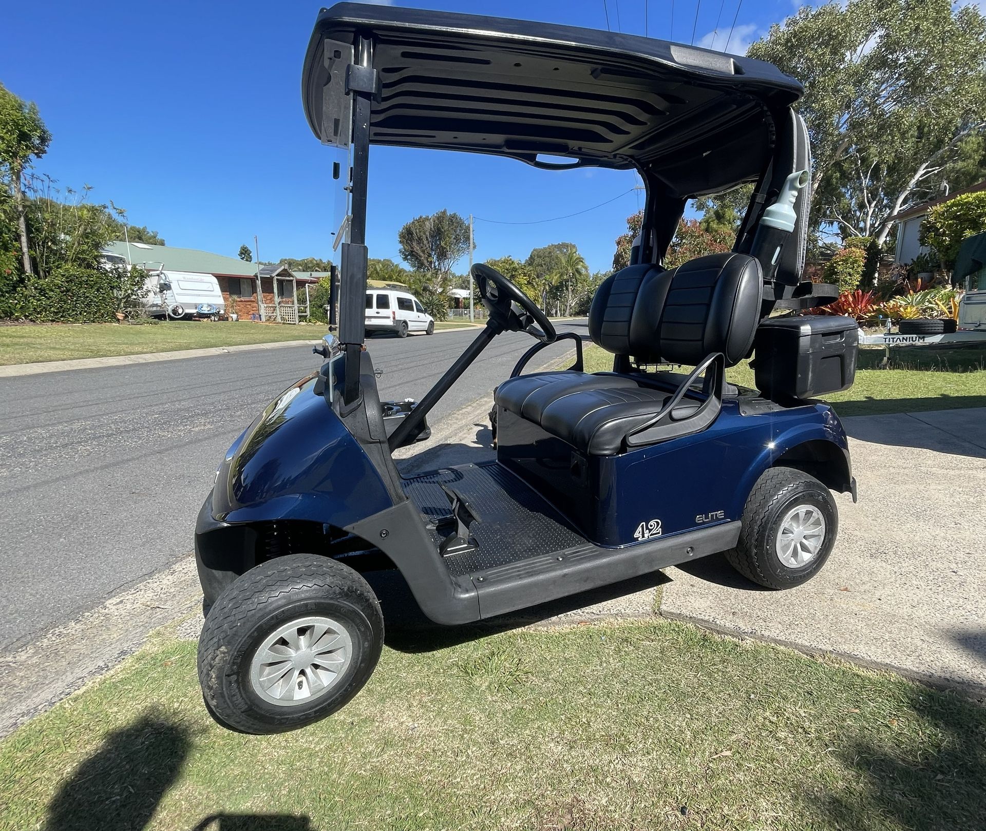 White Yamaha Golf Cart — Buggies & Batteries in Hidden Valley, QLD