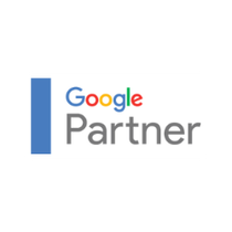 Google Partner logo: blue I-shaped bar, Google text logo, and