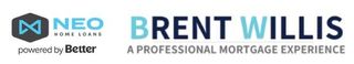 Logo for Brent Willis, a professional mortgage experience, with NEO Home Loans branding.