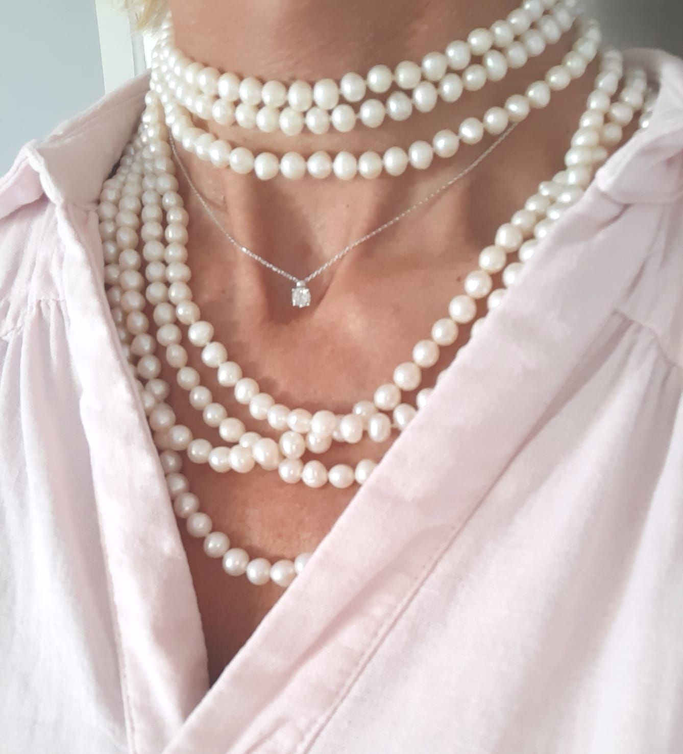 fabrication d'un collier multi rangs en perles de culture