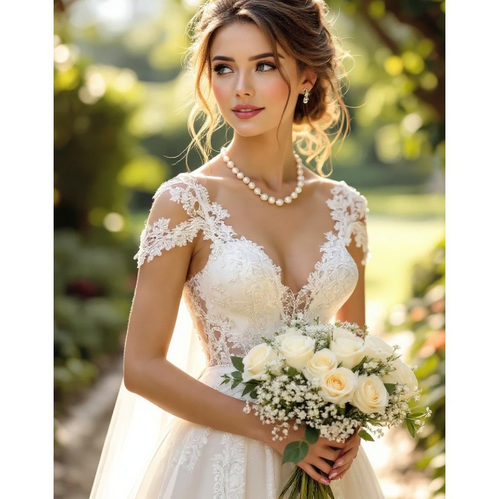 Création d'un collier de perles sur mesure pour une mariée