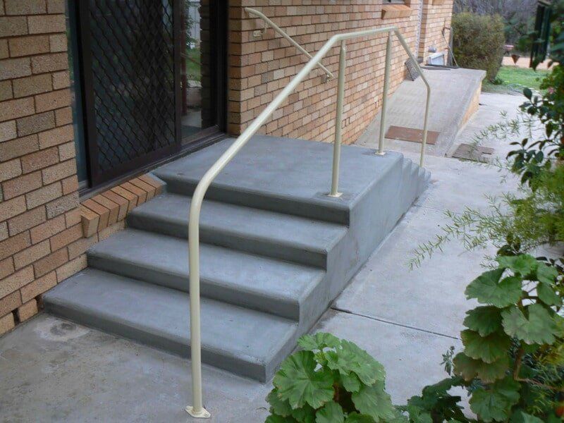 Concrete Steps with Handrail — Home Modification Services In Byron Bay, NSW