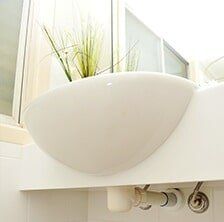 Ceramic Bathroom Sink — Home Modification Services In Byron Bay, NSW
