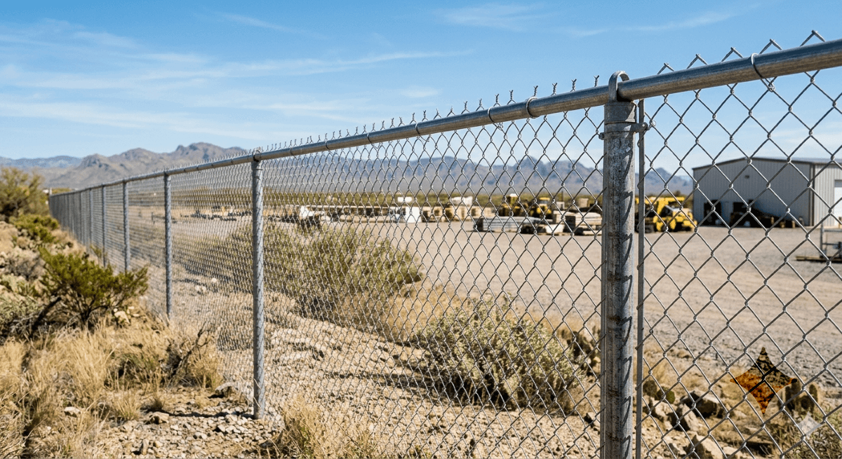Commercial metal fence built in Casa Grande AZ