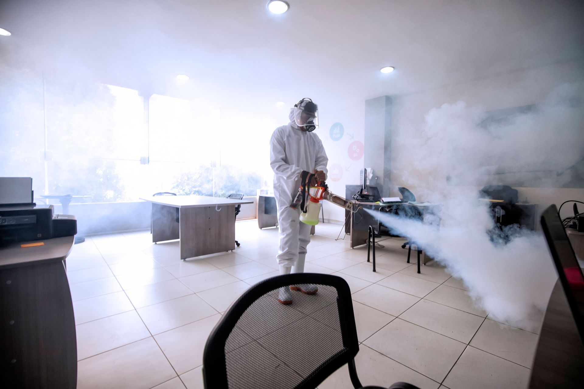 Man Disinfecting Room | Mobile, AL | VetCor Services