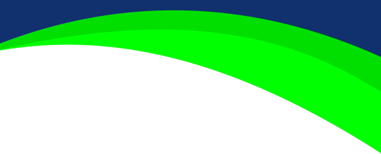 A green and white curve on a blue background.