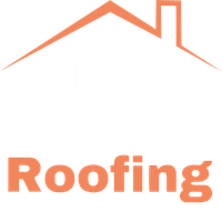 A logo for a roofing company with a roof and the word roofing.