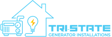 a logo for tri-state generator installations with a house , light bulb , and generator .