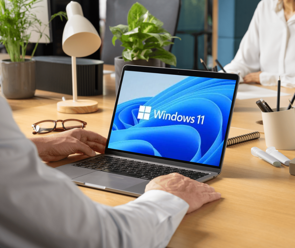 Windows 11 on a Laptop Screen
