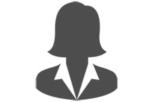 Silhouette of a person with short hair and a business suit.