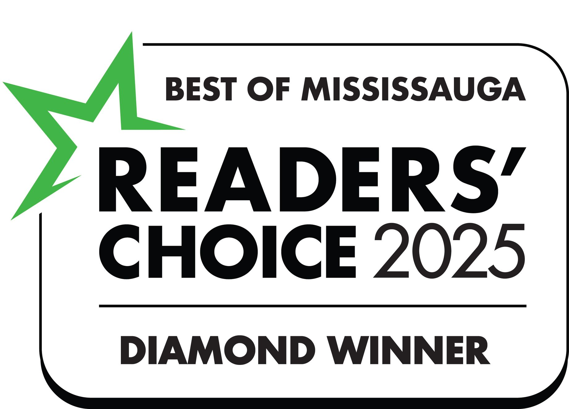 Best of Mississauga Readers' Choice 2025 Award - Diamond Winner