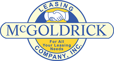 The logo for mcgoldrick leasing company inc.