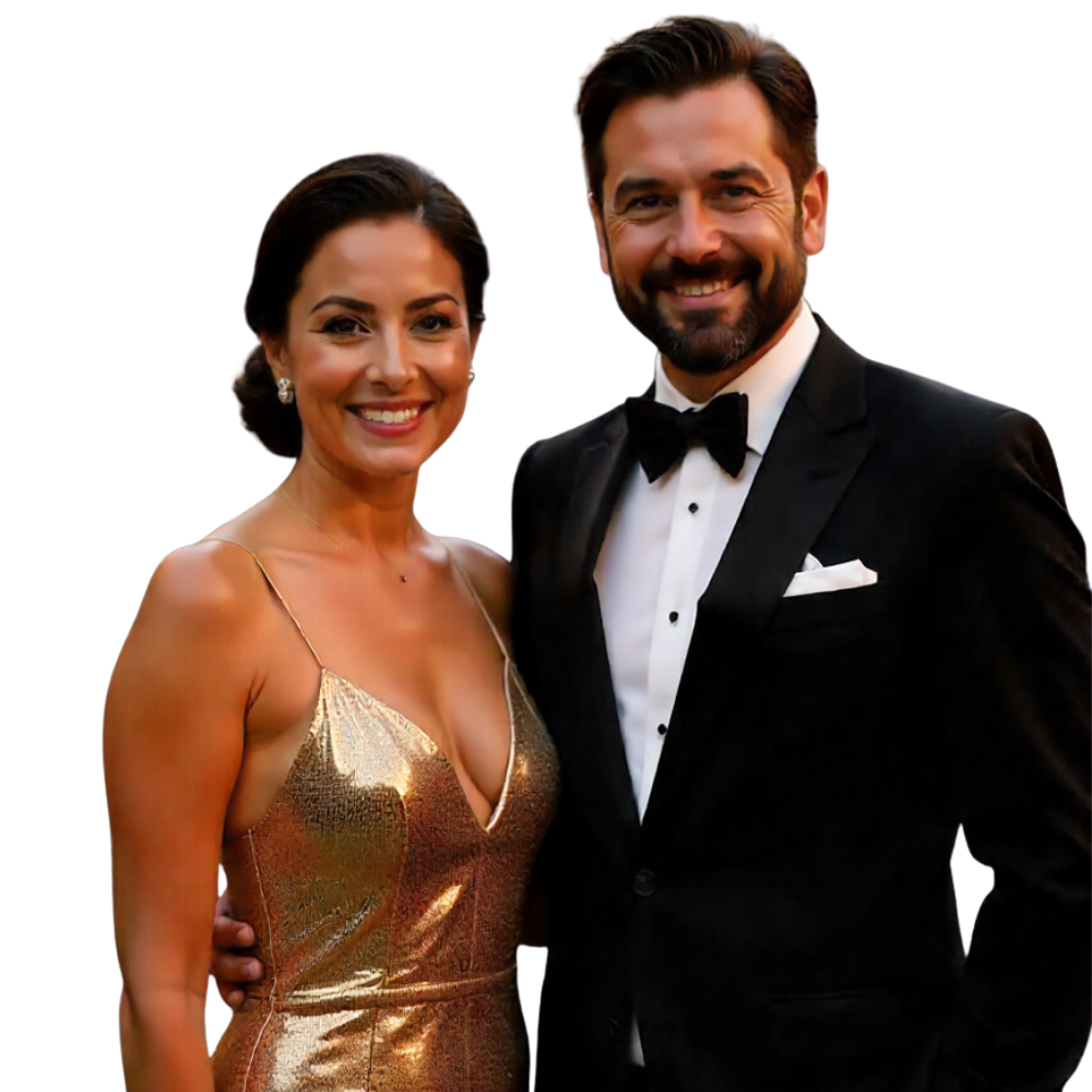 couple dressed up for gala