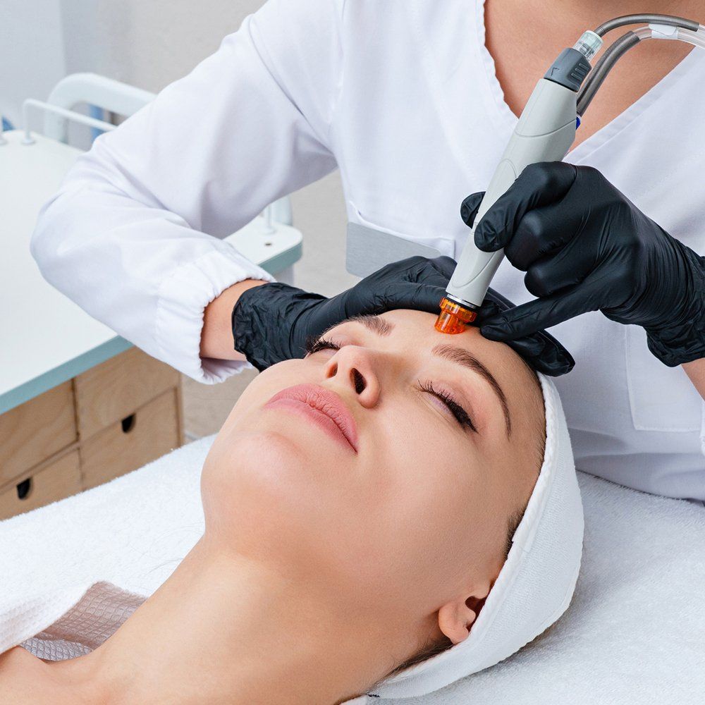 Closeup of Woman Face Cleansing — Schererville, IN — Jill's Skin Care
