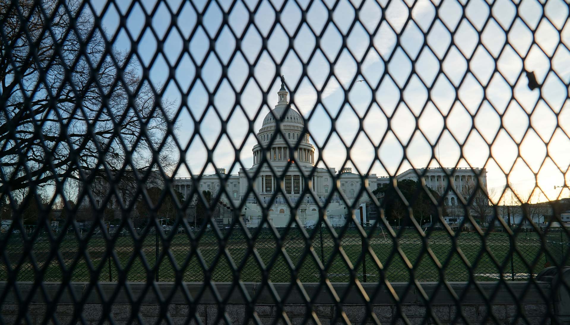 Security Fence Around US Capitol Building