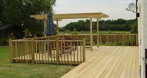 garden wooden deck
