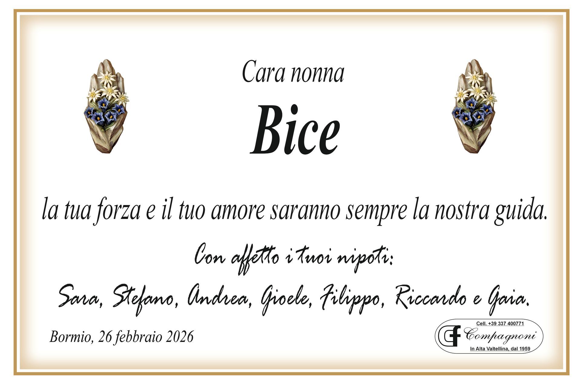 Una foto di un uomo con il nome Pietro Schenhauser sopra