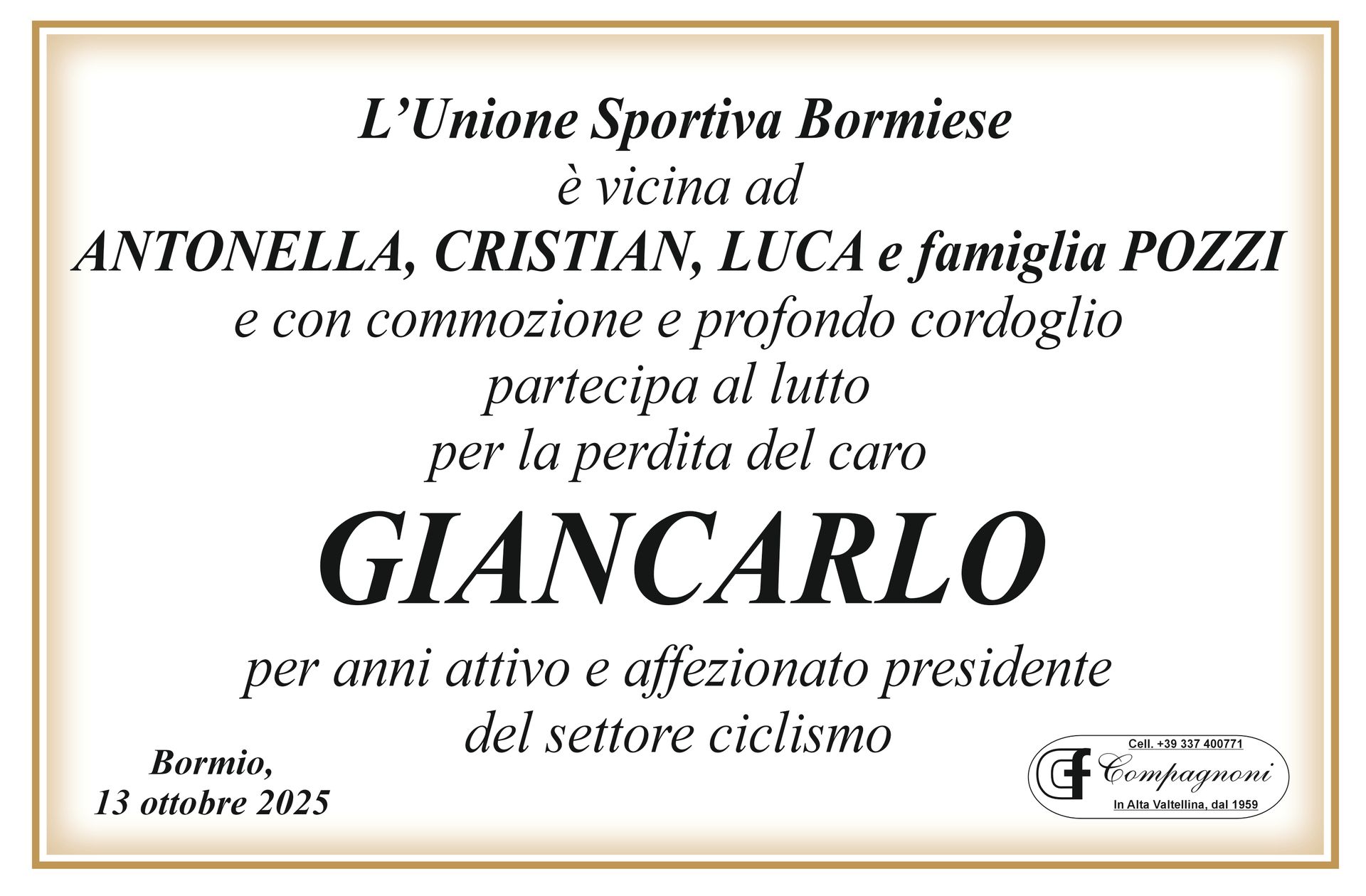 Una foto di un uomo con il nome Pietro Schenhauser sopra