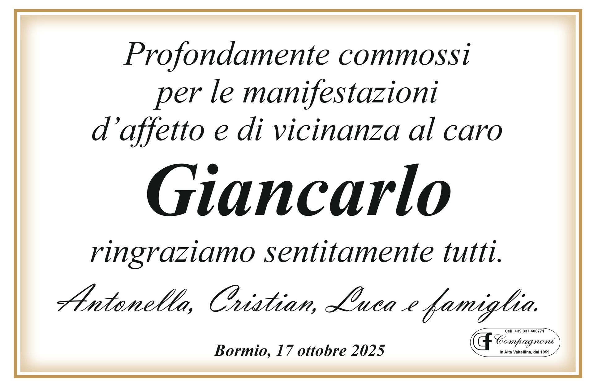 Una foto di un uomo con il nome Pietro Schenhauser sopra