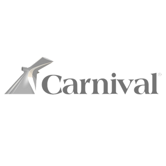 Carnival cruise line logo: gray abstract ship shape with