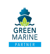 Green Marine Partner logo: Blue ship, green leaves, blue text on white background.