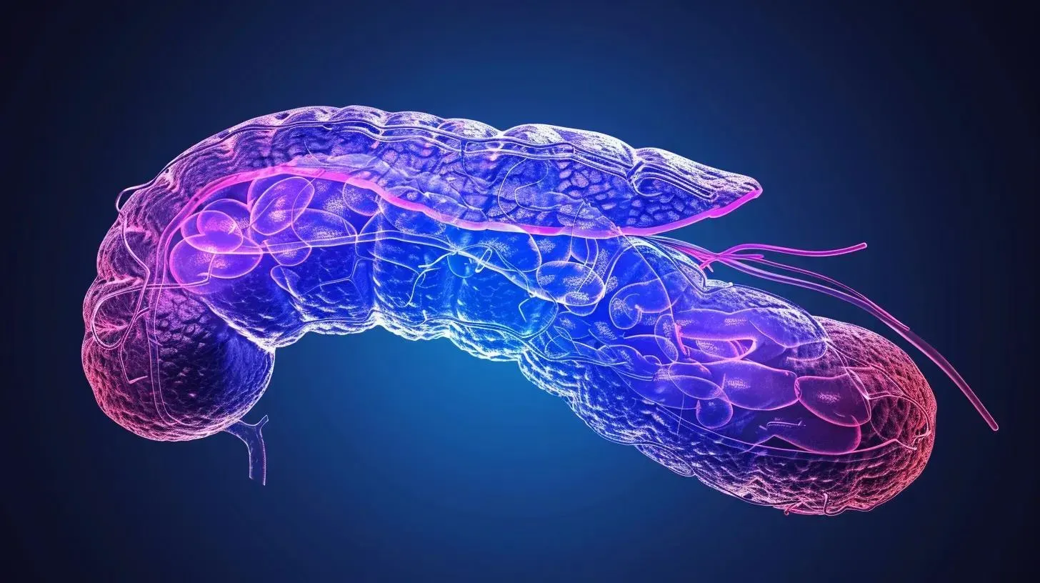 3D illustration of a pancreas, highlighting its structure and anatomy, relevant to discussions on pancreatitis risks associated with GLP-1 medications.