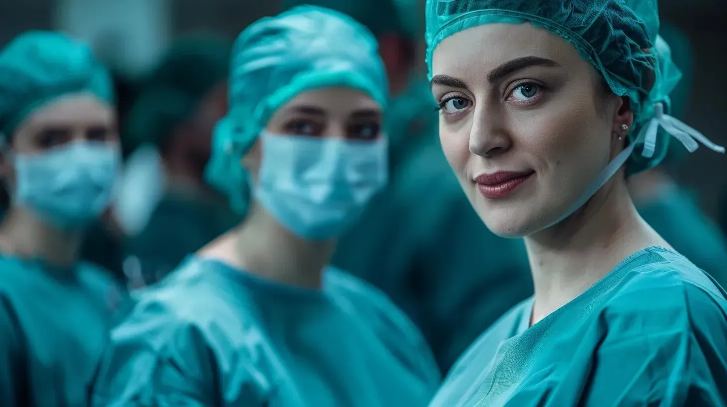Healthcare professionals in surgical attire, focusing on patient safety and GLP-1 medication management before procedures.