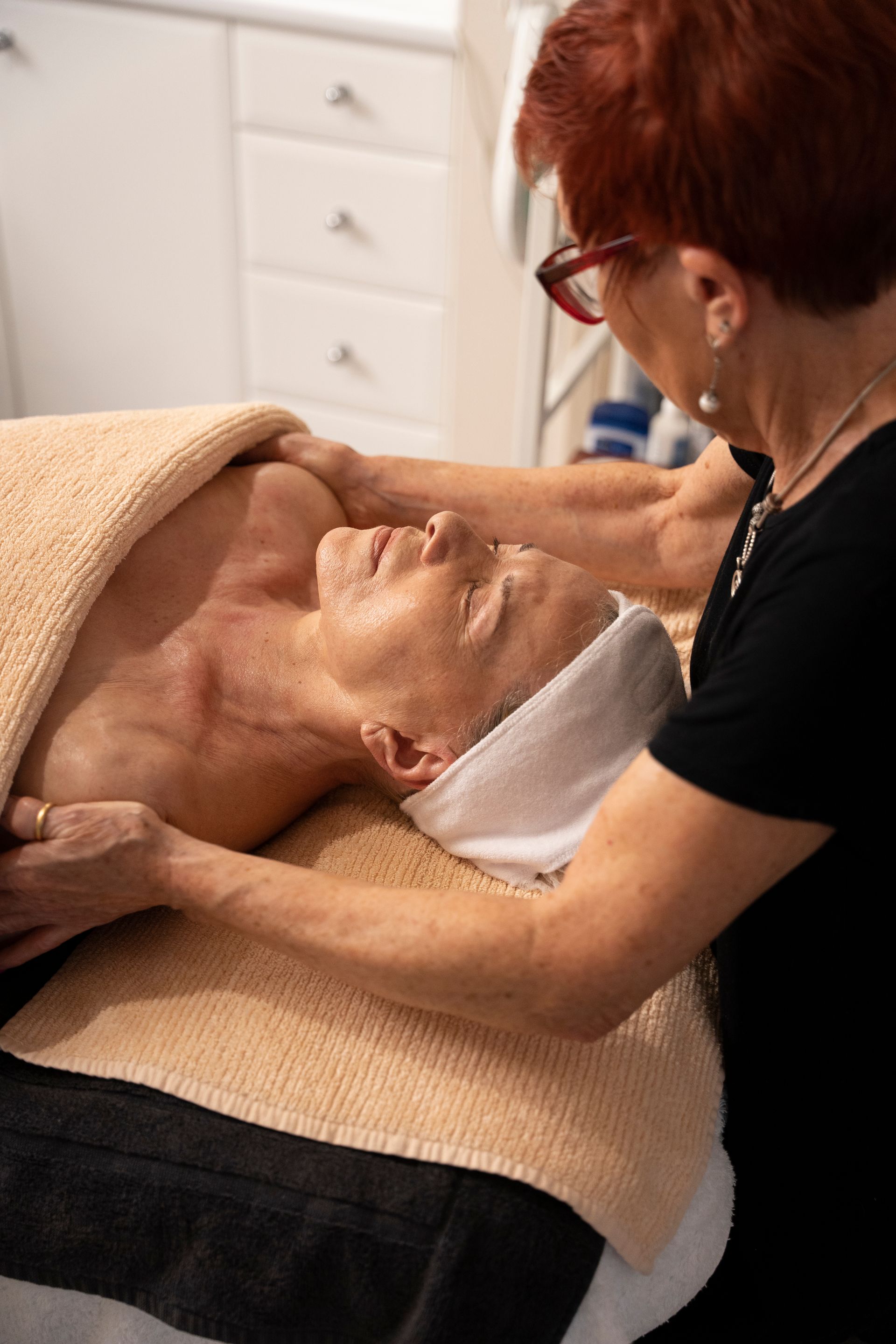 Girl Relaxing in Facial — Beauty Salon in Salamander Bay, NSW