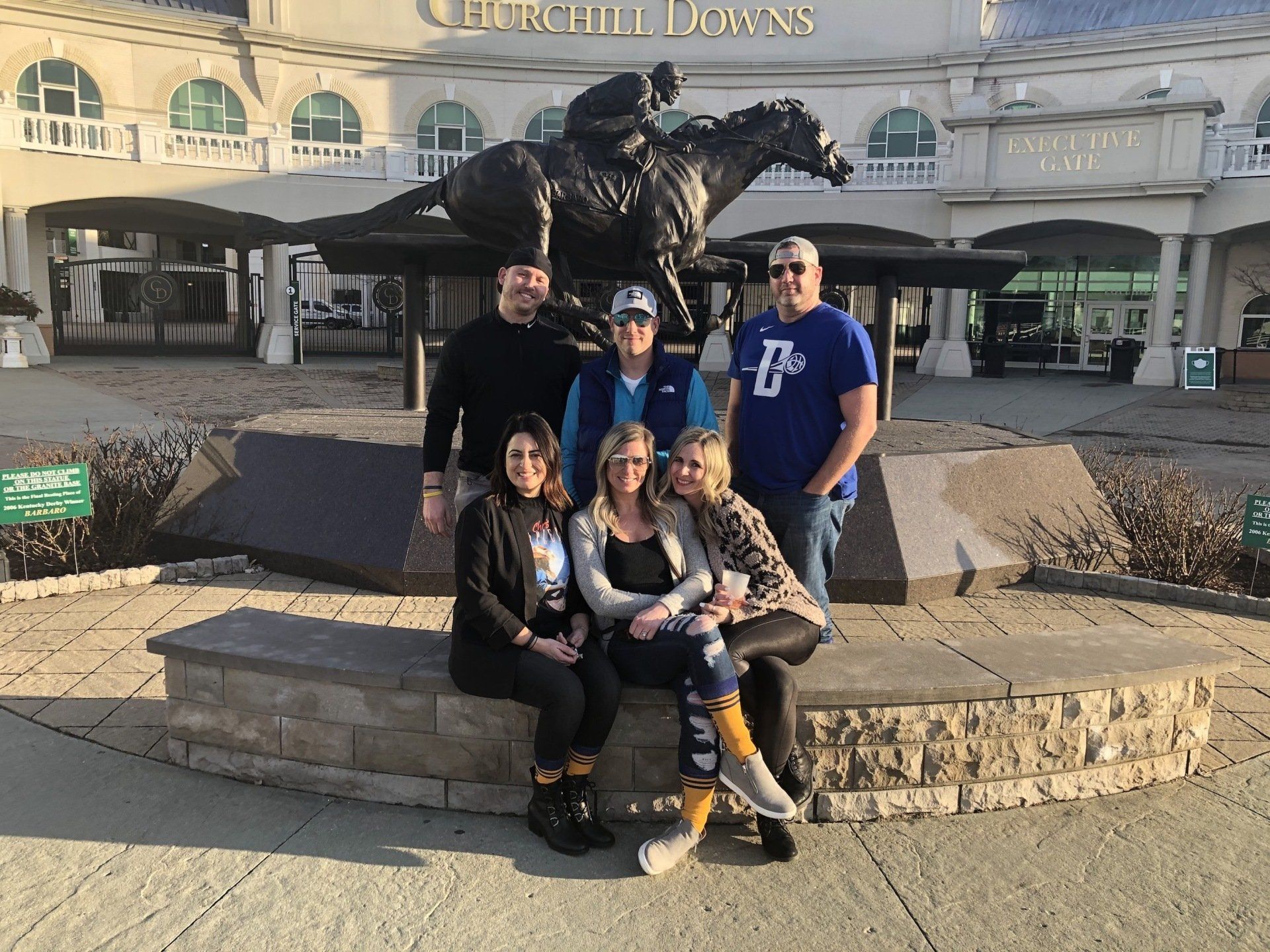 Tour group in Louisville, Ky at Churchill Downs